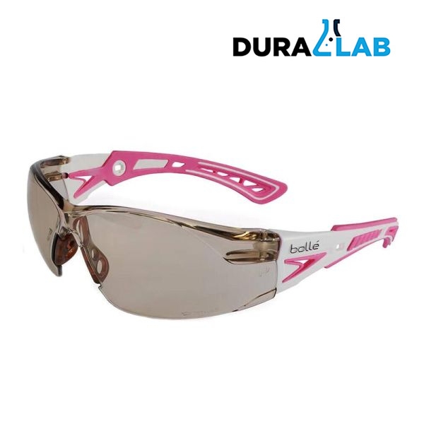 BOLLE Rush+ Pink/White Frame, Clear Lens and Platinum Coating | Duralab
